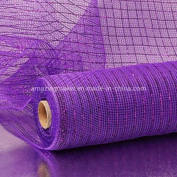 Colored Thread Metallic 21′′ Deco Mesh Wreath Packaging