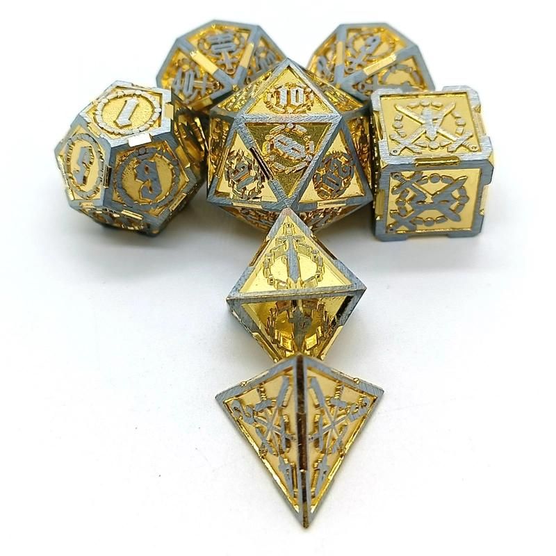 Professional Custom Metal Dnd Dice Set Polyhedral D10 D6 D20 Dice for Dungeon and Dragon Rpg Mtg Board Game