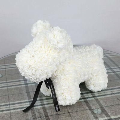 Valentines Day Gift Rose Pug Flower Soap Flower Creative Eternal Flower Rose Dog