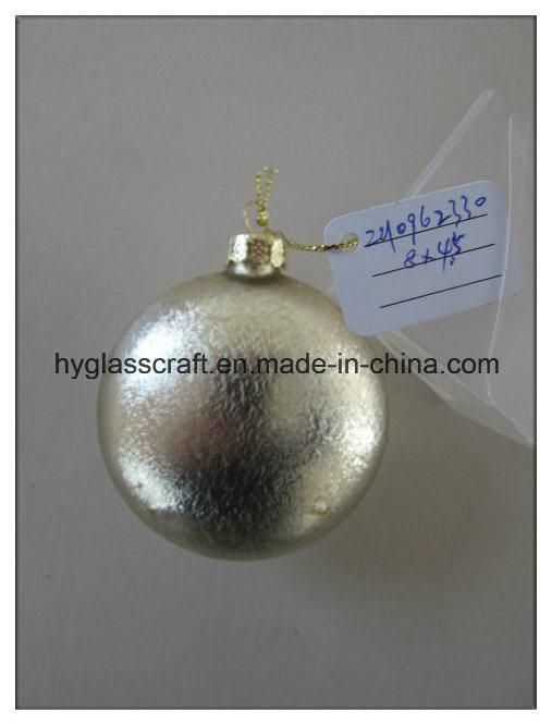 Plain Hand Painted Christmas Glass Ornament