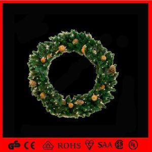 PVC Garland Motif Fancy Christmas Decorative Wreath Light