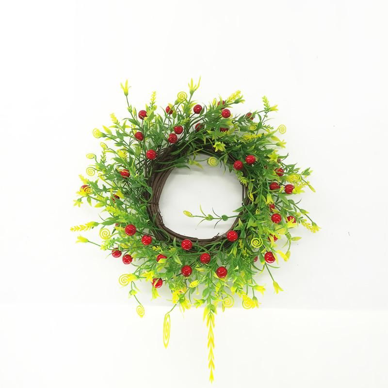 Decorative Christmas Wreath Artificial Prelit Christmas Wreath with Flower and Ball