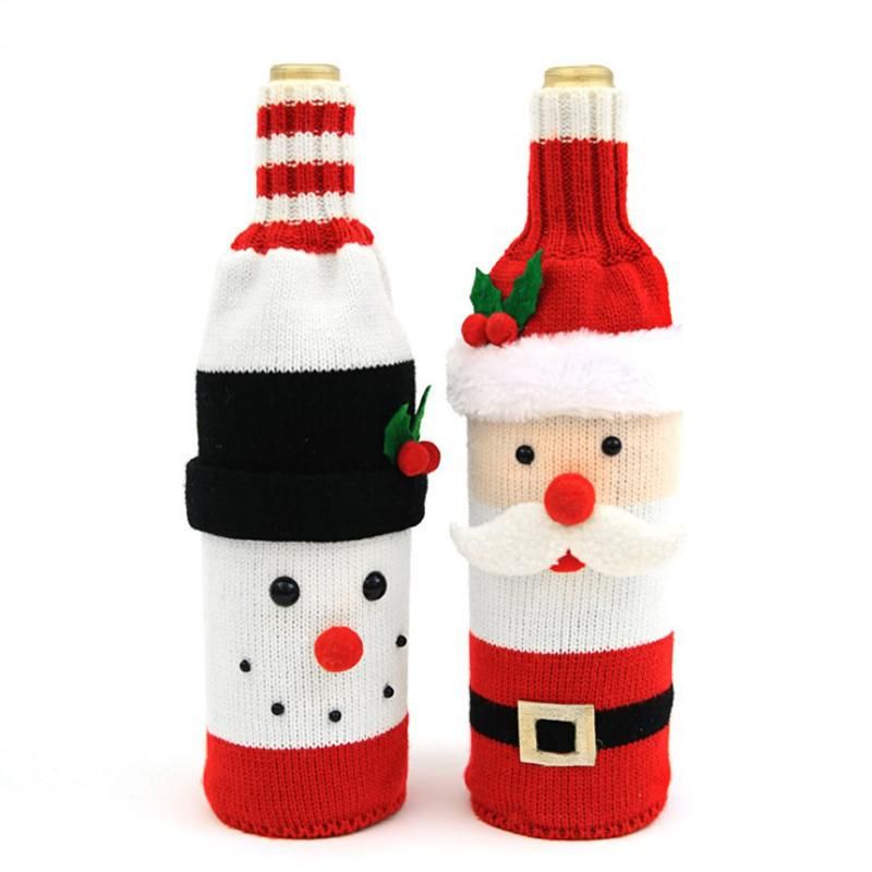 Champagne Wine Bottle Decorations Christmas Bottles Packing Gift Bags