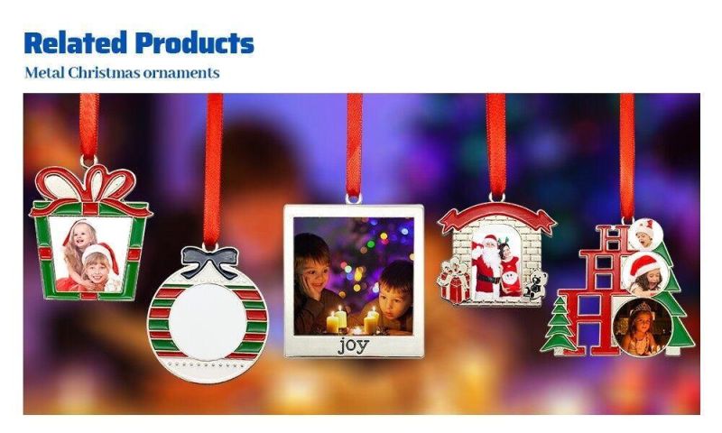Sublimation Blank Metal Christmas Ornament-Round