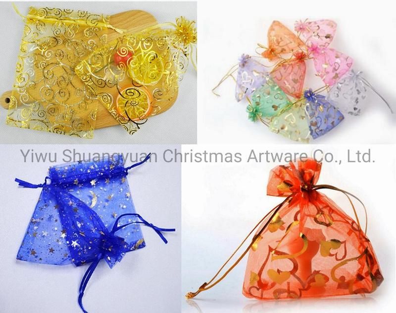 Christmas Silk Bag for Holiday Wedding Party Decoration Supplies Hook Ornament Craft Gifts