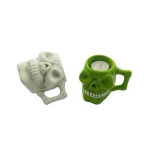 Halloween Decorations Wholesale Ceramic Skull Head Candle Holder