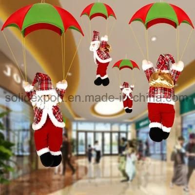 Santa Claus Skydiving Christmas Decoration for Shopping Mall Home Kindergarten