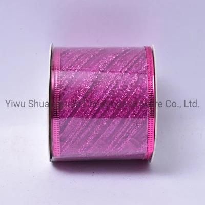 Christmas Ribbon Decor for Holiday Wedding Party Decoration Supplies Hook Ornament Craft Gifts