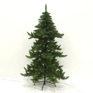 Custom 8 FT Pre Lit 500 LEDs Hinged Spruce PVC Artificial Christmas Tree with Metal Stand