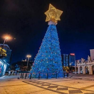 Giant Outdoor Unique 6m 8m 9m 10m 12m Pre Lit Large Christmas Tree with LED Light Decoration for Shopping Center