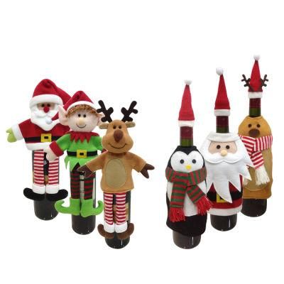 Christmas Decorations for Home Santa Claus Wine Bottle Cover Snowman Stocking Gift Holders Xmas Navidad Decor New Year