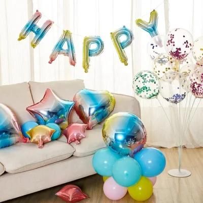 Colorful Letter Globos Set Happy Birthday Balloons Banner Foil Ballons