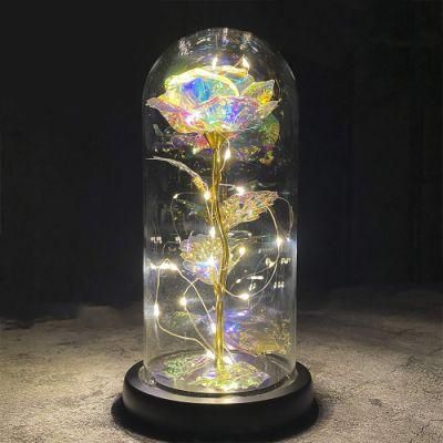Preserved Rose in Glass Dome Eternal Roses Never Withered Flower Gifts for Her Valentine&prime;s Day Mother&prime;s Day