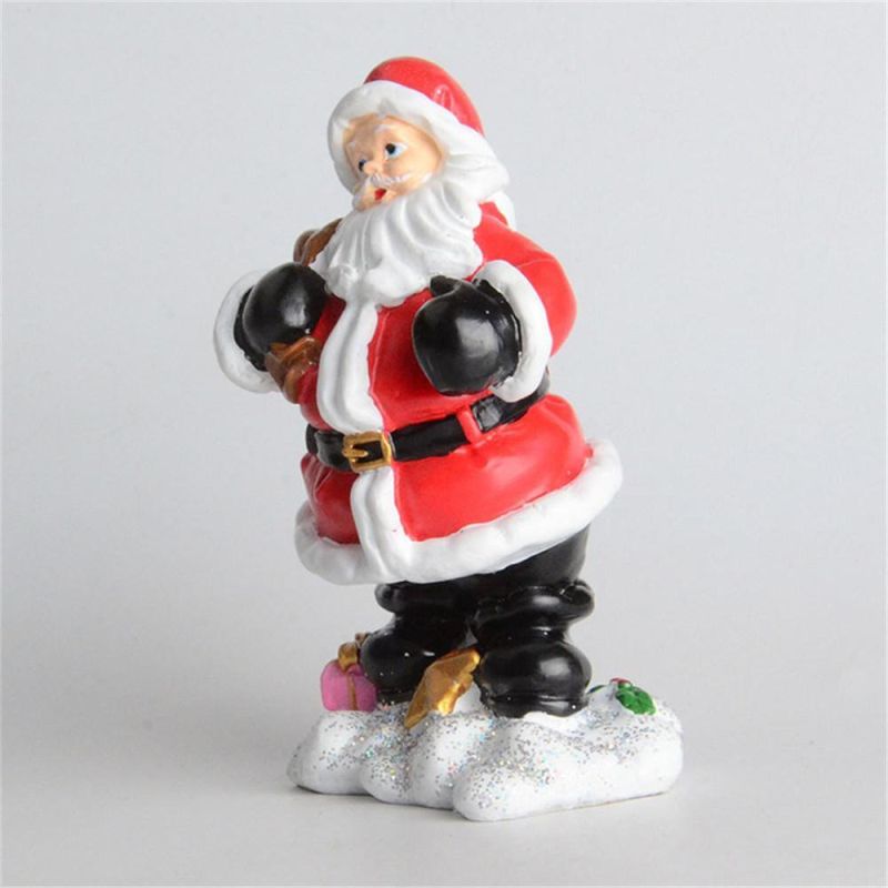 Modern Resin Santa Claus Model Figurines Miniatures Craft