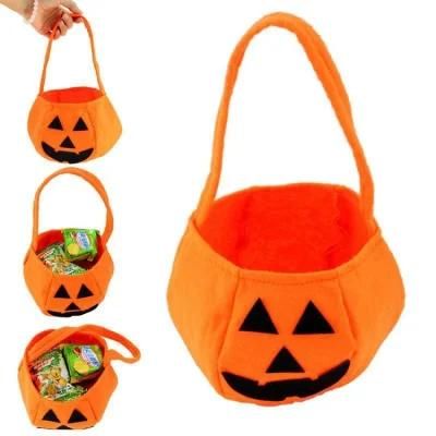 Custom Party Halloween Pumpkin Candy Bucket Bag for Kids