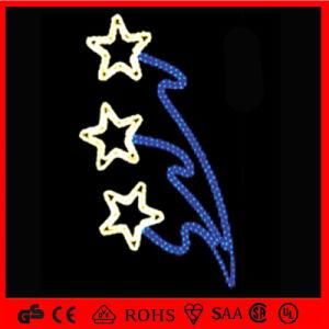 White and Blue Christmas Decoration 2D Motif Street Light