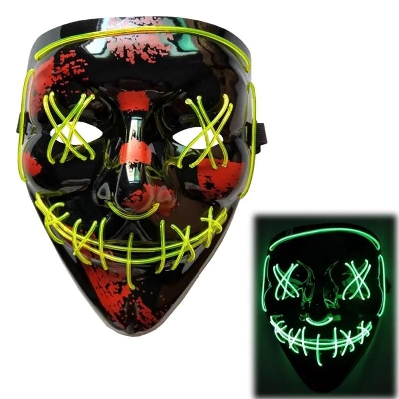 Halloween LED Scary Full Face Mask 7 Colors Party Day of The Dead Decorations Masks