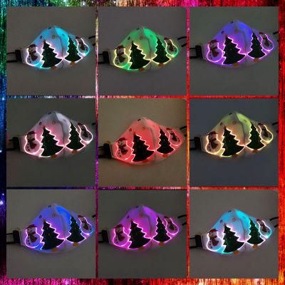 LED Light up Party 7 Colors Luminous Christmas Decoration Supplies Face Mask