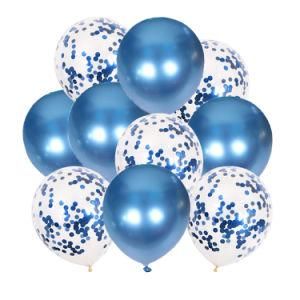 10PCS Latex Confetti Balloons Birthday Sequined Balloons Party Decorations