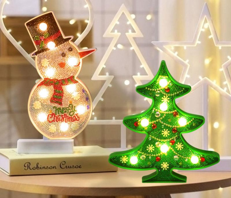 DIY Christmas Tree Snowman Painting