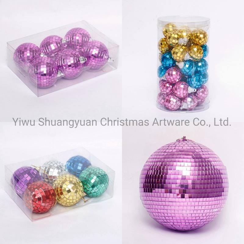 Christmas Foam Mirror Ball for Holiday Wedding Party Decoration Supplies Hook Ornament Craft Gifts
