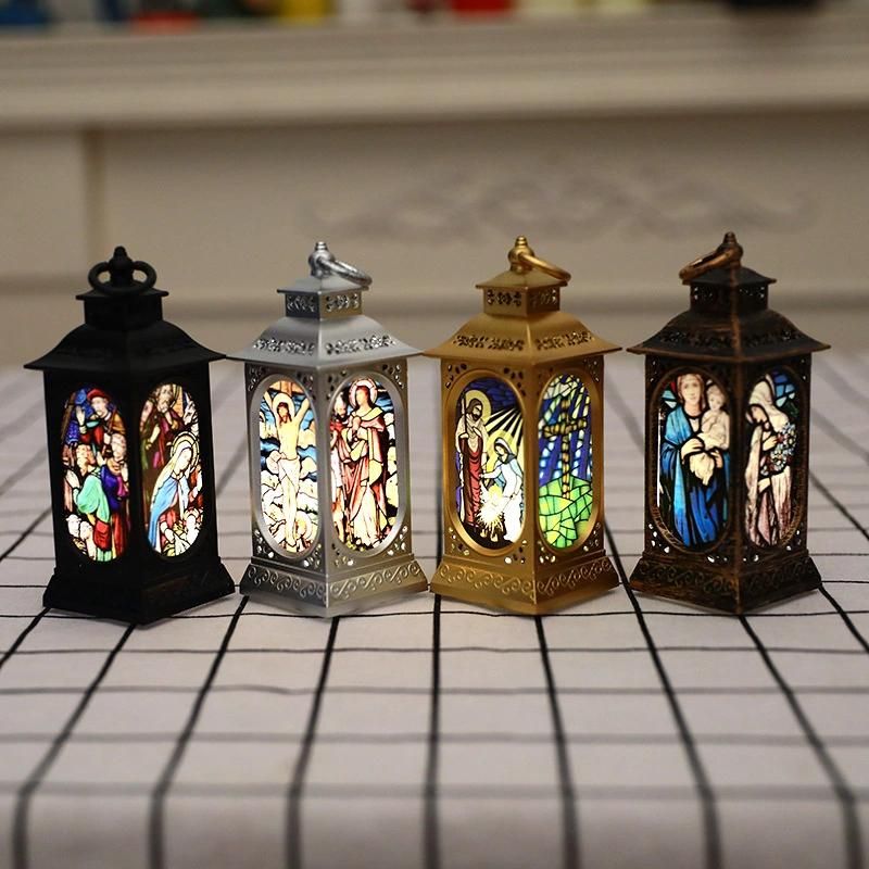 Christmas LED Lantern S Wind Light Desktop Ornament Wind Lamp Pendant Decor Christmas Decor Supplies