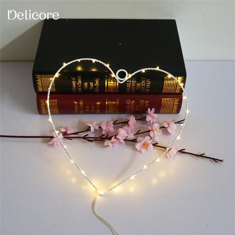 Heart-Shaped Wall-Mounted Christmas Decorative Lamp