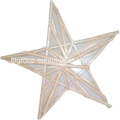 Customized Handmade Wooden Home Hanging Decor in Five-Pointed-Star Shape