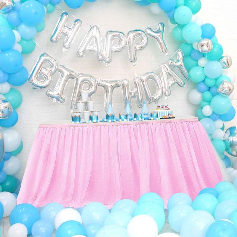 Tablecloth Pastel Backdrop Party Decoration Table Skirt - L183cm X H76cm