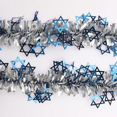 New Design Pet Material Tinsel Garland Home Decoration Dark Blue