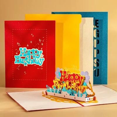 3D Pop up Birthday Greeting Cards Handmade Happy Birthday Cards &amp; Envelopes