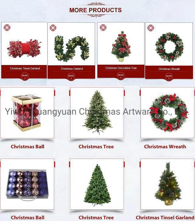 Red Lively Maple Faux Christmas Tree Branches with Glitter for Christmas Decoration