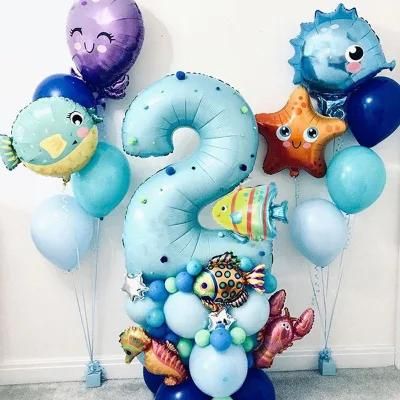 Ocean World Theme Balloon Set Birthday and Anniversary Party Decoration