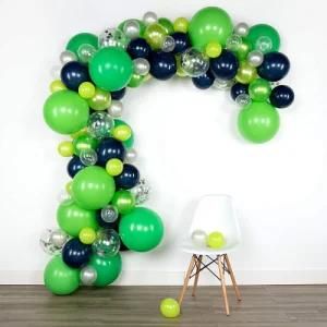 Green and Black Balloons Garland Arch Set Latex Balloons Wedding Birthday Decorations