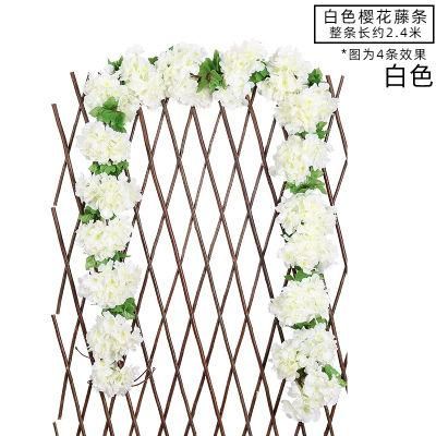 Artificial Rose Vine Decorative Flowers Plants Artificial Flower Hanging Rose IVY Home Hotel Office Wedding Party Garden Craft Art Decor