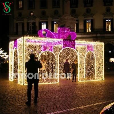 Large Decorative LED Christmas Giant Gift Boxes 3D Motif Lights