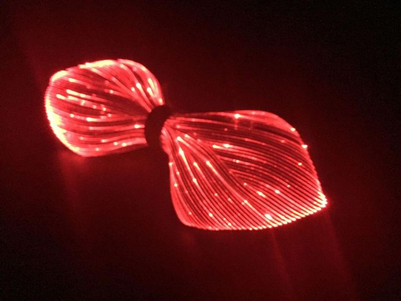 Novelty RGB LED Optical Fiber Bowknot Decoration
