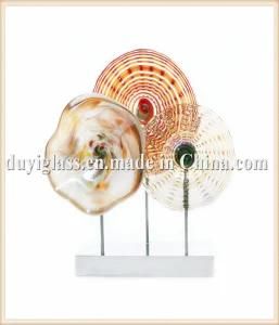 Style Fan Glass Craft for Home Decoration