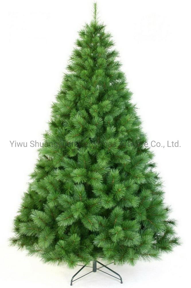 3FT 5FT 9FT 7FT Popular Green Pine Needle and PVC Mix LED Light Pre-Lit Christmas Tree