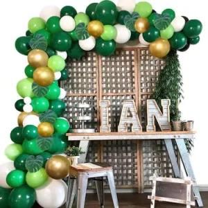 120PCS Palm Leaf Wild Jungle Balloon Garland Arch Set