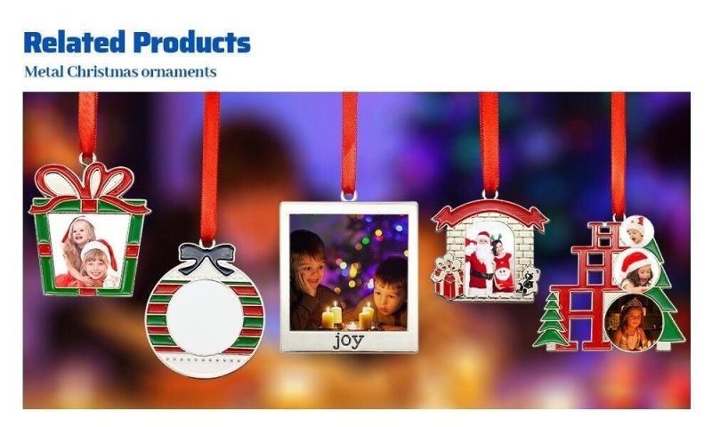 Sublimation Blank Metal Christmas Ornament-H