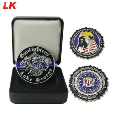 China Factory Cheap 2D 3D Metal Enamel Challenge Commemorative Coin with Box