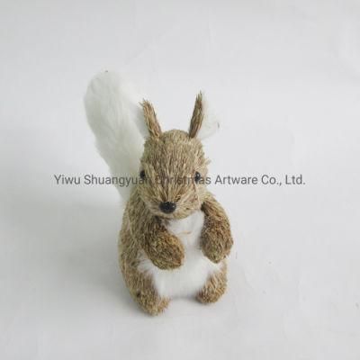 New Design Artifical Christmas Decoration Bulrushes Squirrel Animal