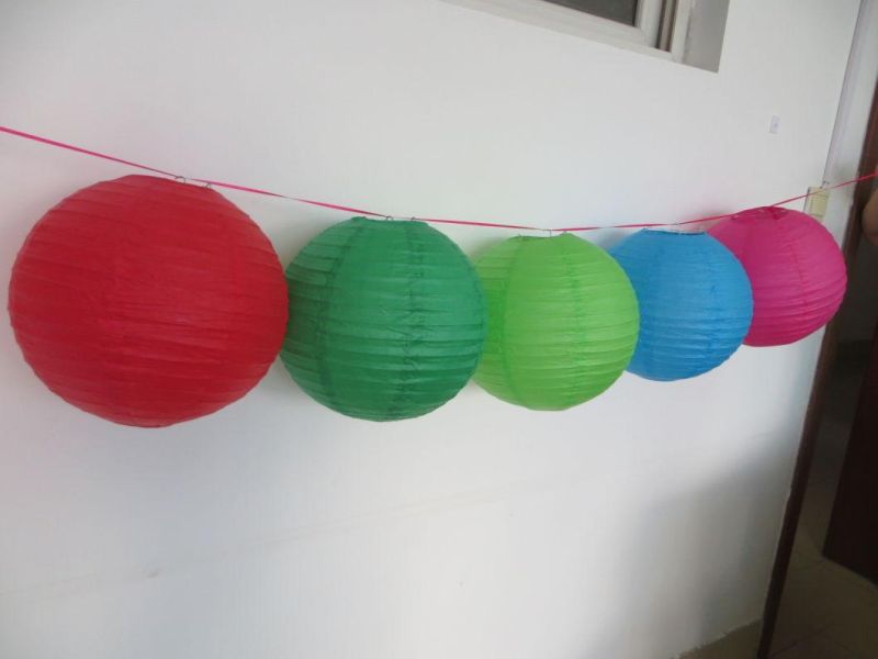 Wholesale White Hanging Round Paper Lantern for Party Decoration Wedding