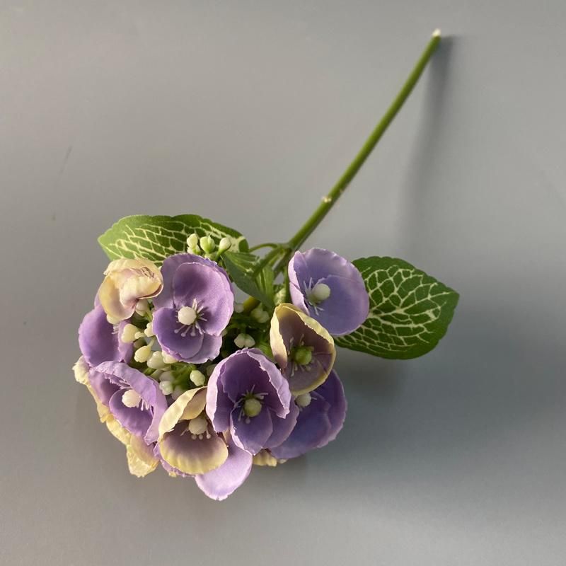 High Quality Single Stem Hydrangea Flower Silk Hydrangea Flower for Home Decor