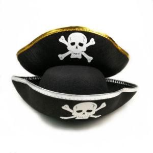 Caribbean Skull Halloween Hat Cosplay Props Pirate Captain Hat
