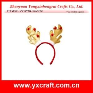 Christmas Decoration (ZY16Y226-3 26.5CM) Golden Reindeer Decoration Headband