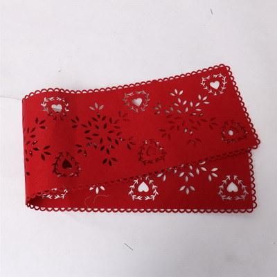 Cheap Price Good Quality Red Christams Felt Table Cloth