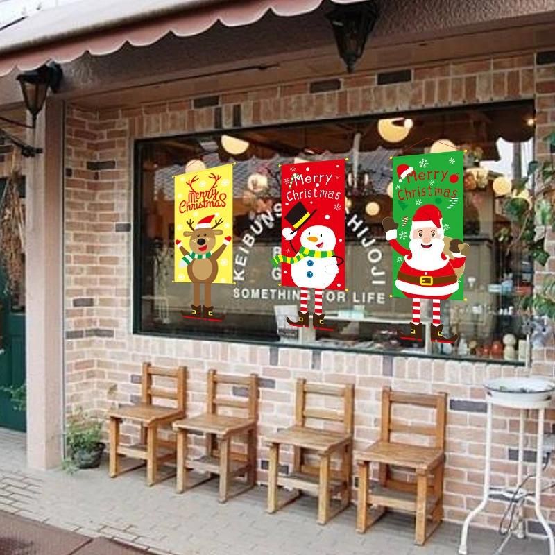 Christmas Porch Door Banner Hanging Ornament Christmas Decoration Home Xmas