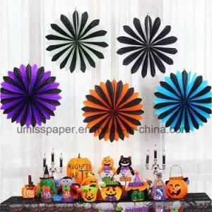 Umiss Hanging Honeycomb Tissue Paper Fan Halloween Party Decorations OEM